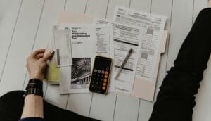 Outsourced bookkeeping for small businesses UK - sorting receipts and invoices