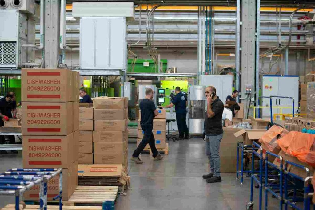 Ecommerce warehouse staff during seasonal payroll and fulfilment period
